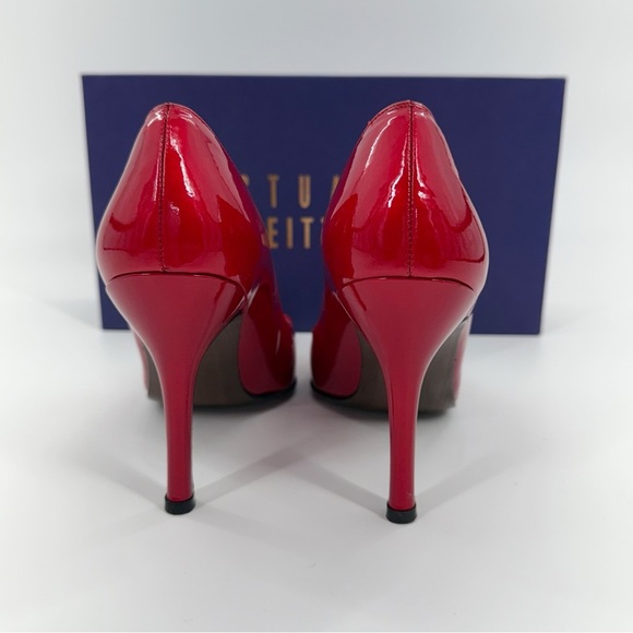 Stuart Weitzman Princess Red Patent Leather Pumps Women’s Size 7.5N - Picture 6 of 15